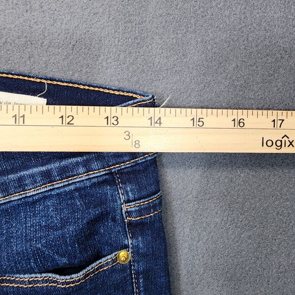 FRAME Denim Womens Jeans Size 28 Mid Rise Blue Dark Wash Skinny Ankle Stretch - Picture 5 of 16